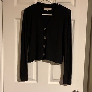 Loft Ribbed Cardigan Top